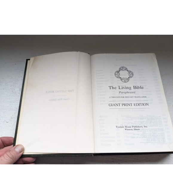 The Living Bible Giant Print Edition 1984 Hardcover Vintage - Picture 4 of 10